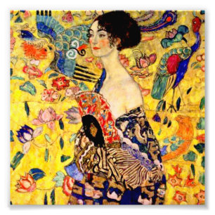 Foto Gustav Klimt Lady com ventilador