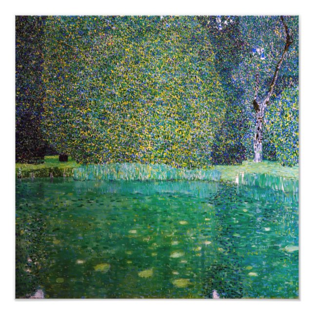 Foto Gustav Klimt - Parque Schloss Kammer am Attersee (Frente)