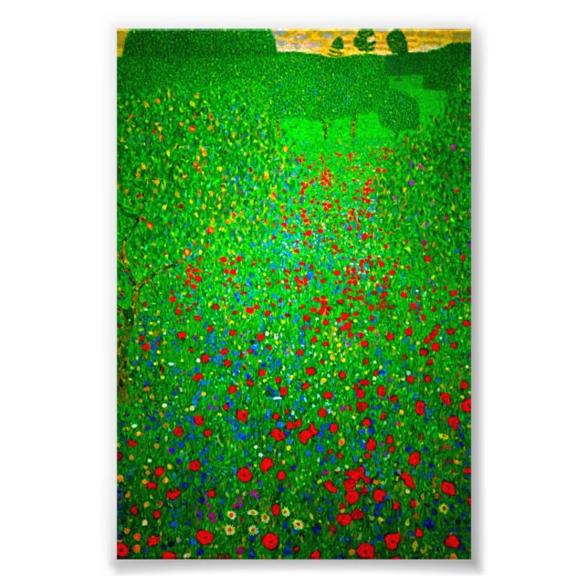 Foto Gustav Klimt Poppy Field (Frente)
