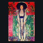 Foto Gustav Klimt Retrato de Adele Bloch-Bauer II<br><div class="desc">Foto Impressão com a pintura a óleo de Gustav Klimt Retrato de Adele Bloch-Bauer II (1912). Uma mulher de chapéu preto está numa bela paisagem de vermelho vivo,  roxo,  rosa e verde com flores e cavalos. Um presente de excelente para fãs de Arte Nouveau e de Arte Austríaca.</div>