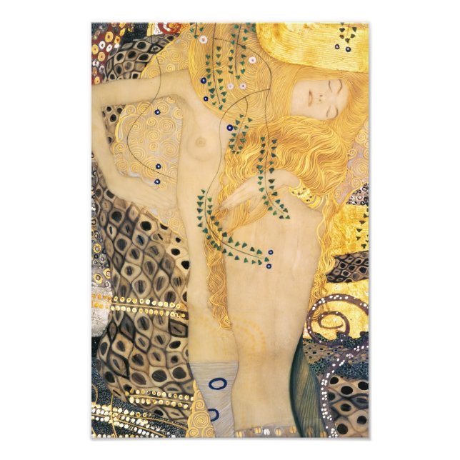 Foto Gustav Klimt - Serpentes de Água I (Frente)