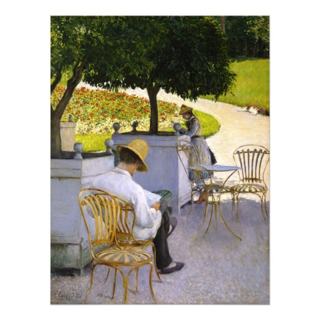 Foto Gustave Caillebotte - As Árvores Laranja (Frente)