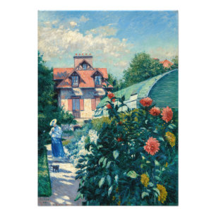 Foto Gustave Caillebotte - Dálhias, Jardim