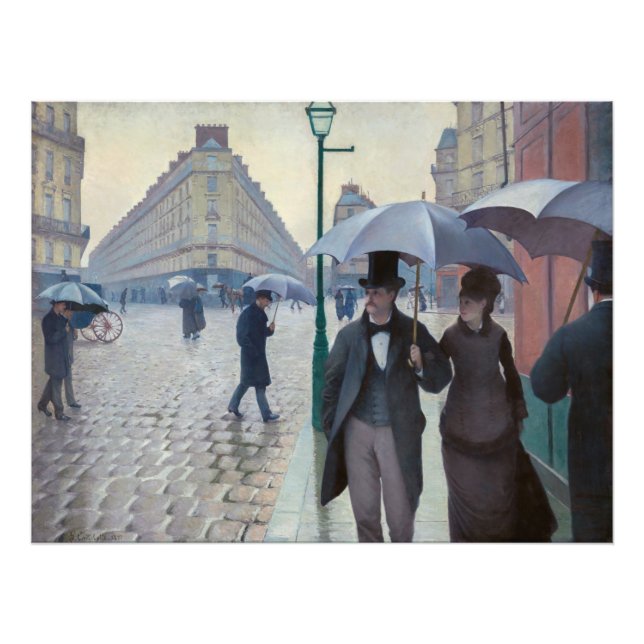 Foto Gustave Caillebotte - Rua de Paris; Dia Chuvoso (Frente)