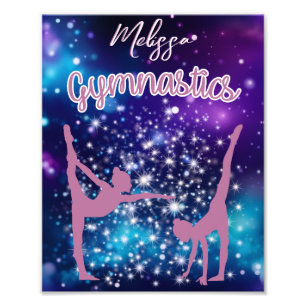 Foto Gymnastics Galaxy Purple Turquoise Personalizada