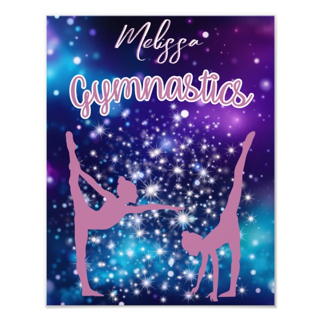 Foto Gymnastics Galaxy Purple Turquoise Personalizada (Frente)