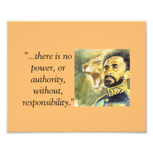 Foto Haile Selassie mim: Citações: Essência do poder