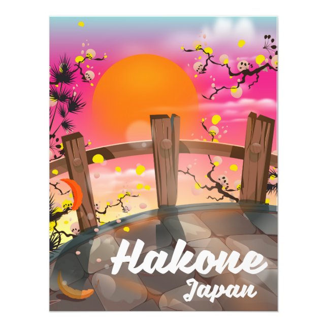 Foto Hakone japan floresce poster. (Frente)