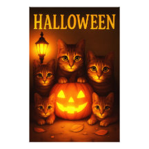 Halloween com Cat Orange Digital Art