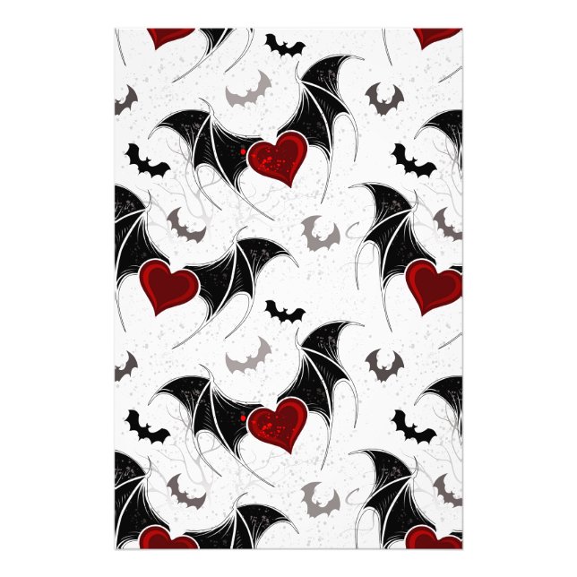 Foto Halloween heart with black bat wings (Frente)