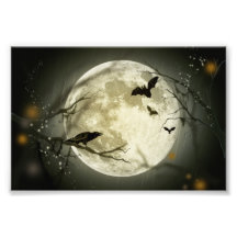 Halloween Moon Spooky Crows