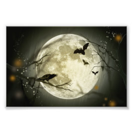 Foto Halloween Moon Spooky Crows