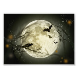 Foto Halloween Moon Spooky Crows