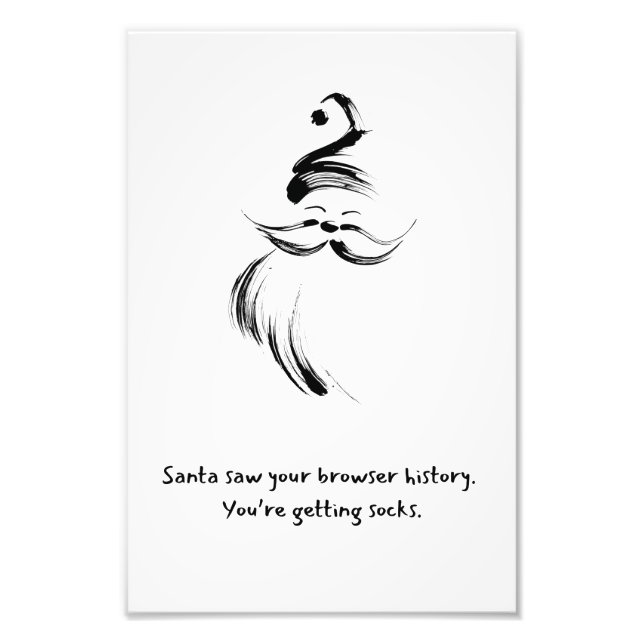 Foto Hand-Drawn Santa Claus quote (Frente)