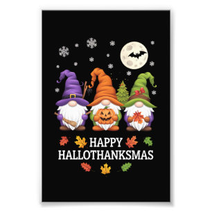Foto Happy Hallothanksmas Gnomos Lover Halloween Xmas