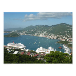 Foto Harbor em Ruas. Thomas Ilhas Virgens dos EUA