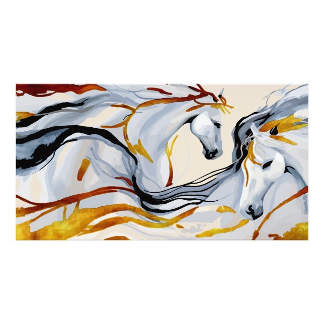 Foto Harmonia de ouros: Dois Cavalos no Reino da Fantas (Frente)