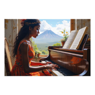 Foto Harmonia Floral - Mulher no Piano com a Nature Vie