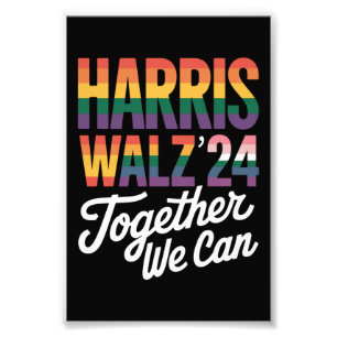 Foto Harris Walz 2024 Juntos Podemos Eleição LGBTQIA