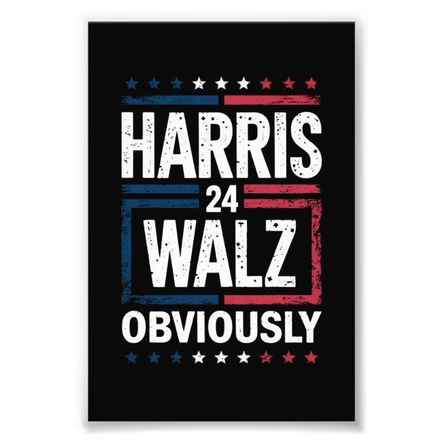 Foto Harris Walz Obviamente Harris Waltz 2024 Eleição (Frente)