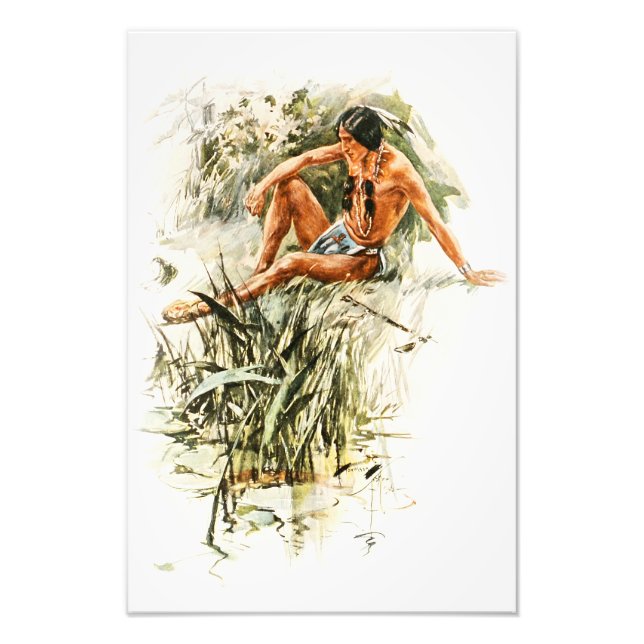 Foto Harrison Fisher Song of Hiawatha Red Indian River (Frente)