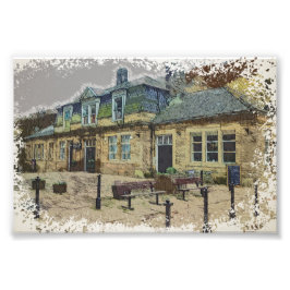 Foto Hebden Bridge Railway Station Yorkshire Artwork