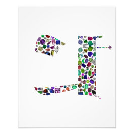 Foto Hebraico - Letra HEY feita com pedras magnéticas