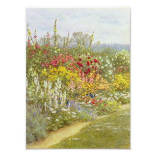 Foto Helen Allingham Vintage Uma Fronteira Herbácea