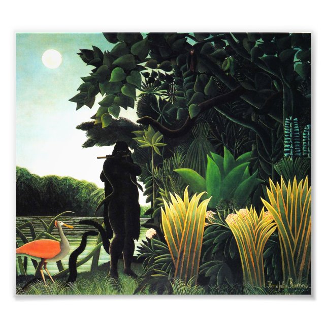 Foto Henri Rousseau Cobra Charmer Impressão (Frente)