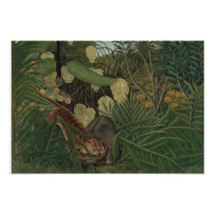 Foto Henri Rousseau - Luta entre um Tigre