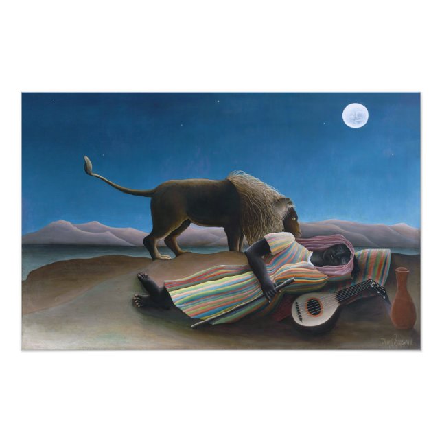 Foto Henri Rousseau - O Cigano Dormente (Frente)