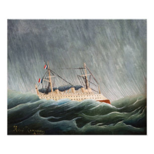 Foto Henri Rousseau - O Navio na Tempestade