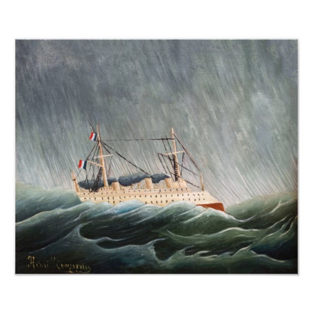 Foto Henri Rousseau - O Navio no Tempest (Frente)