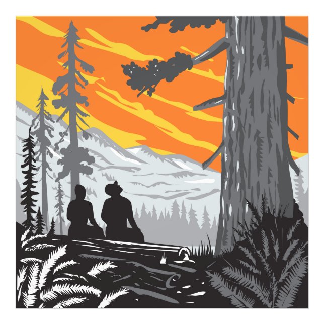 Foto Hikers em Jedediah Smith Redwoods State Park WPA (Frente)