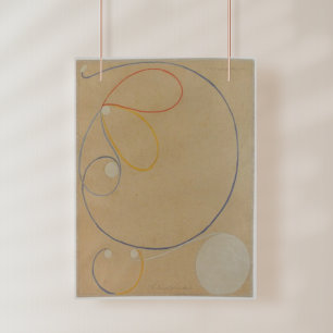 Foto Hilma Af Klint, Estrela de Sete Pontos No7, Abstra