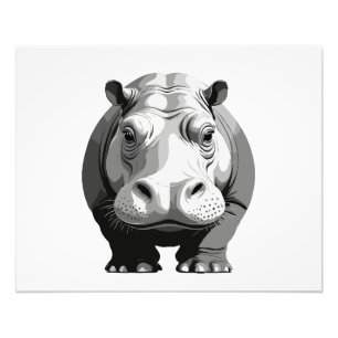 Foto Hippopotamus Vetor Graphic Art Retrato Animal