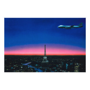 Foto hiroshi nagai pintura cidade pop e avião