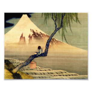 Foto Hokusai Boy Vivendo o Monte Fuji Japonês