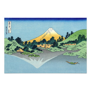 Foto Hokusai - O Monte Fuji Reflete no lago Kawaguchi