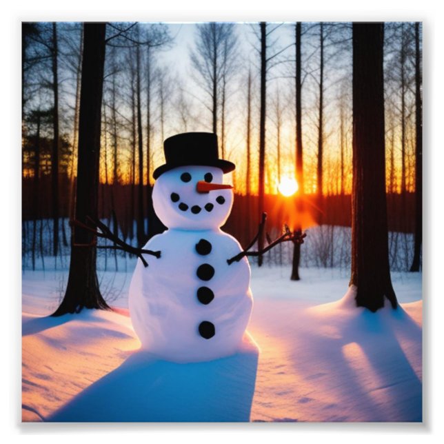 Foto Holiday Snowman (Frente)