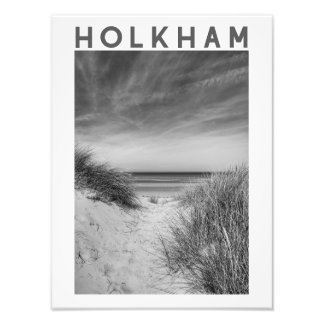 Foto Holkham Beach Norfolk Black and White Poster