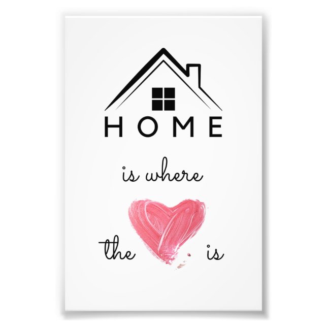 Foto Home Is Where the Heart Is Poster – Cozy Wall Art (Frente)