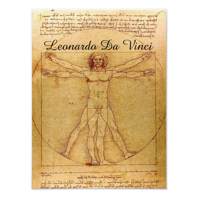Foto Homem-Leonardo Da Vinci Vitruviano (Frente)