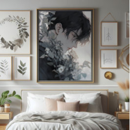 Foto Homem Misterioso e Flores