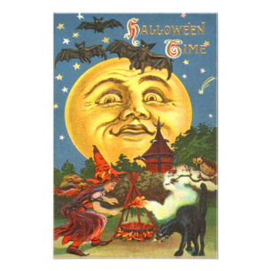 Foto Homem Na Lua Black Cat Witch Bat Moon Owl