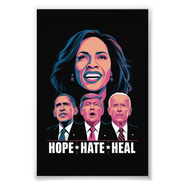 Foto Hope Hate Heal Rise Kamala 2024 (Frente)