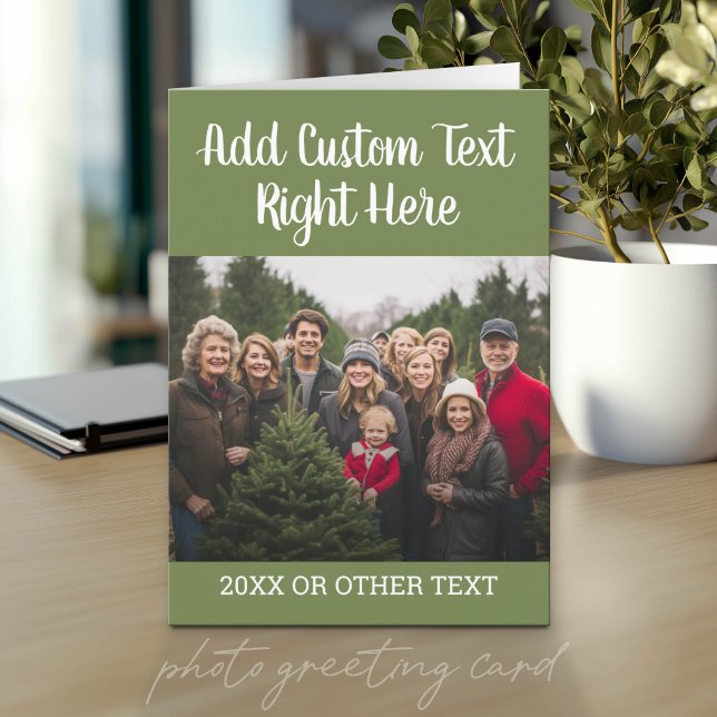 Foto Horizontal com Texto de Roteiro e Cartão de A (Photo Greeting Card)