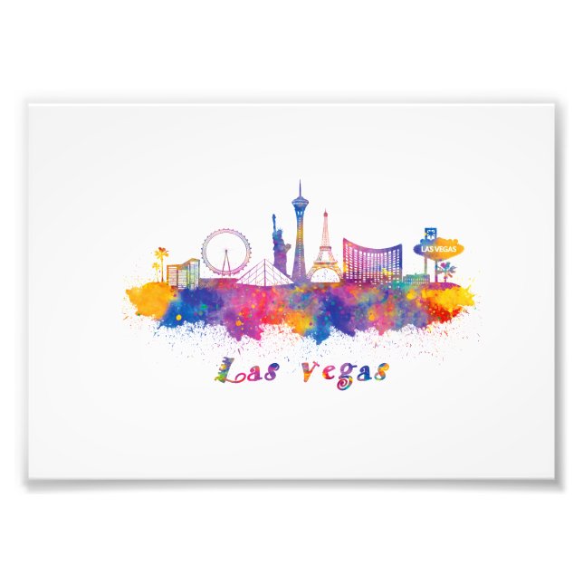 Foto horizonte las vegas acuarela (Frente)