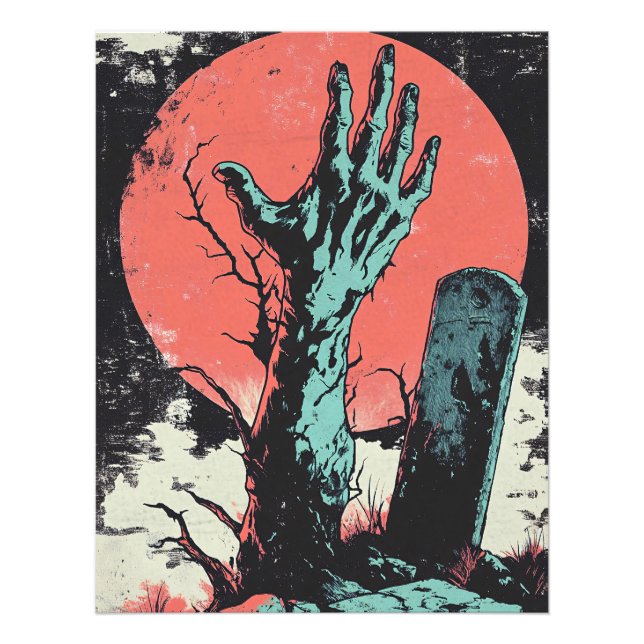 Foto Horror Comic Zombie Graveyard (Frente)