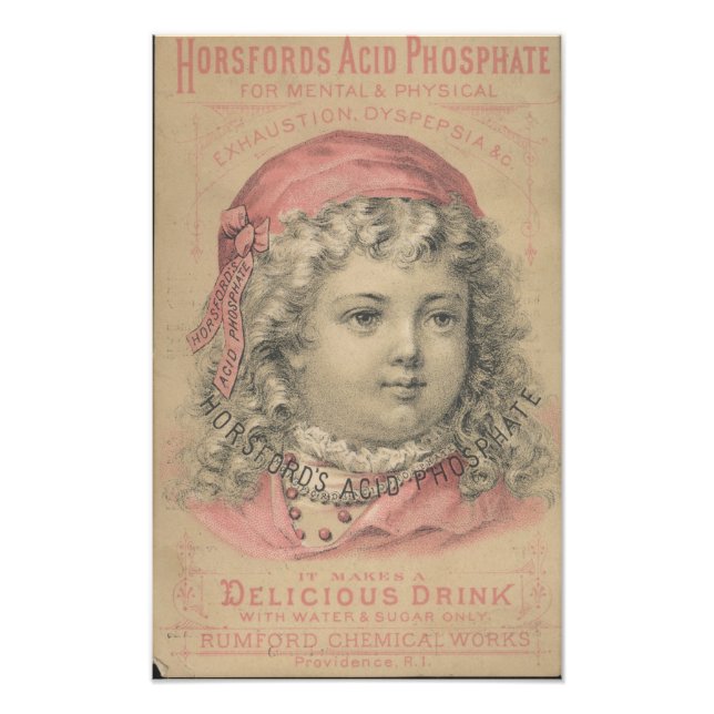 Foto Horsfords Fosfato Ácido Ephemera Impressão (Frente)